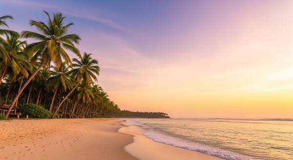 Mirissa beach at sunset